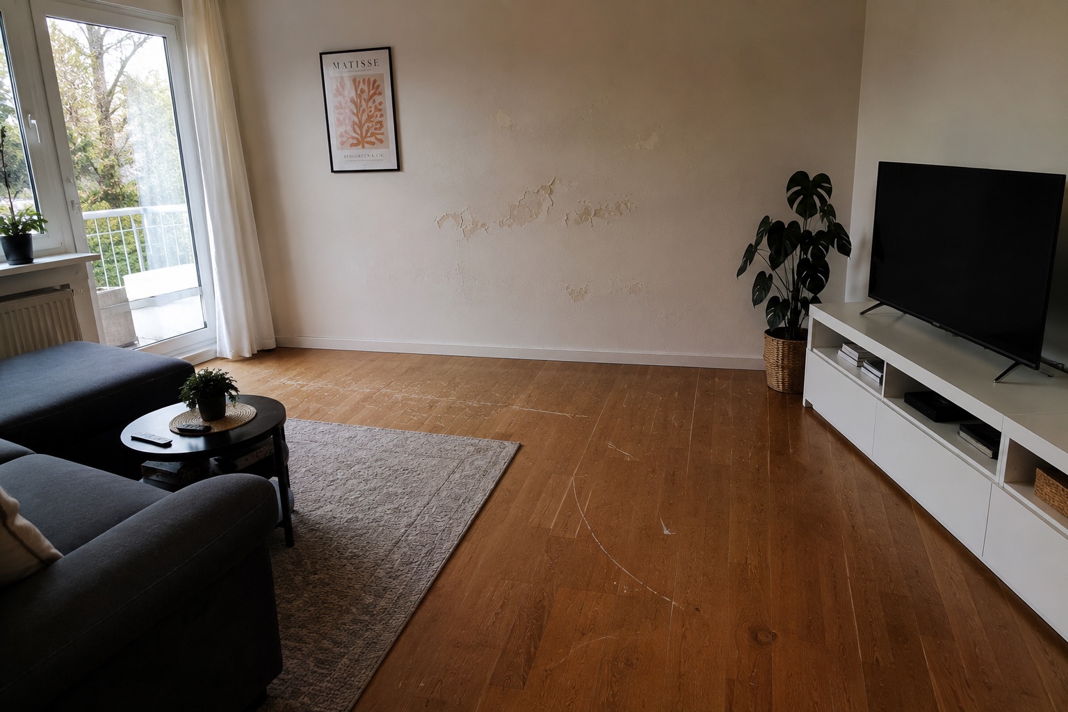 Wohnzimmer im versiegelten Bericht